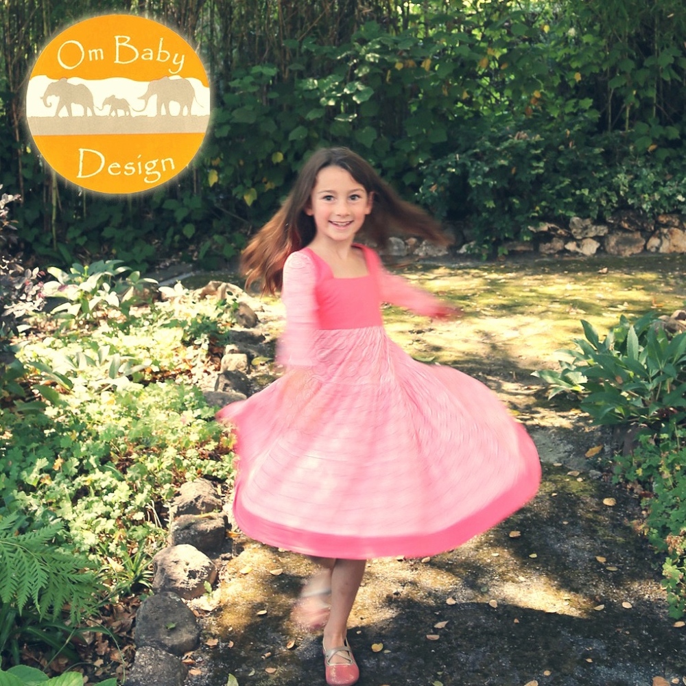Pink Toddler Twirly Dress ~ Organic Cotton